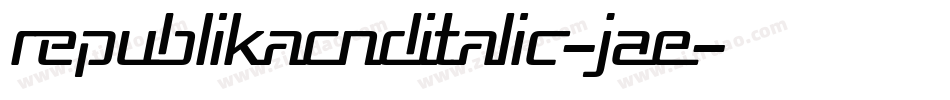 RepublikaCndItalic-JAE字体转换
