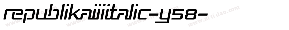 RepublikaIiiItalic-Y58字体转换