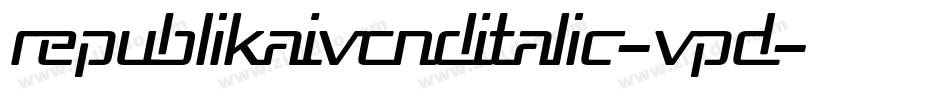 RepublikaIvCndItalic-vpD字体转换