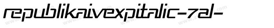 RepublikaIvExpItalic-7Al字体转换