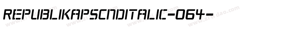 RepublikapsCndItalic-064字体转换
