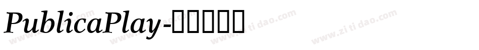 PublicaPlay字体转换
