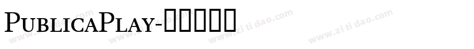 PublicaPlay字体转换