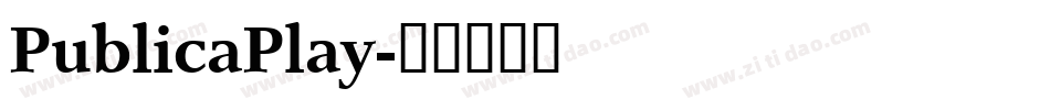 PublicaPlay字体转换