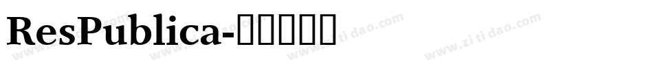 ResPublica字体转换