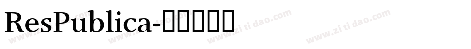 ResPublica字体转换
