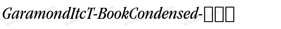 GaramondItcT-BookCondensed字体转换
