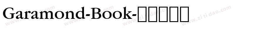 Garamond-Book字体转换