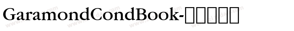 GaramondCondBook字体转换