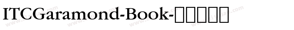 ITCGaramond-Book字体转换