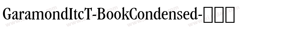 GaramondItcT-BookCondensed字体转换