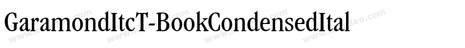 GaramondItcT-BookCondensedItalic字体转换