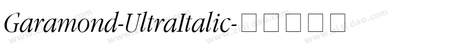 Garamond-UltraItalic字体转换