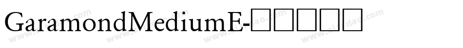GaramondMediumE字体转换