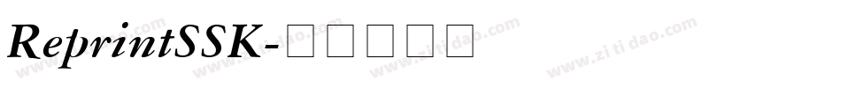 ReprintSSK字体转换