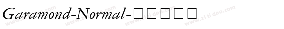 Garamond-Normal字体转换