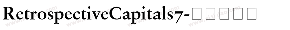 RetrospectiveCapitals7字体转换
