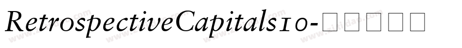 RetrospectiveCapitals10字体转换