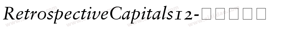 RetrospectiveCapitals12字体转换