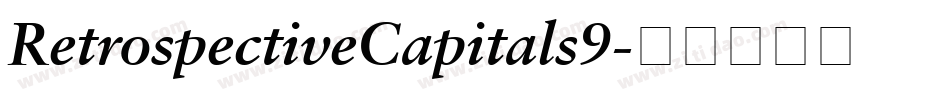 RetrospectiveCapitals9字体转换
