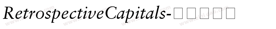 RetrospectiveCapitals字体转换