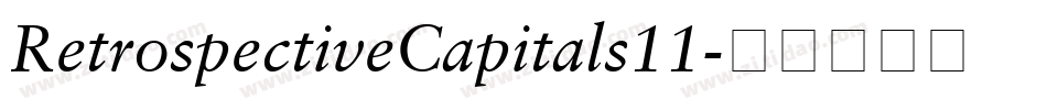 RetrospectiveCapitals11字体转换