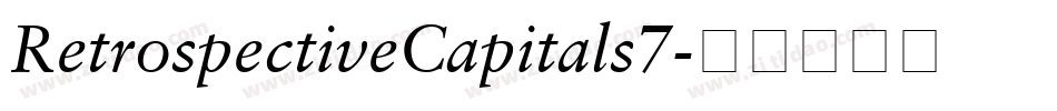 RetrospectiveCapitals7字体转换