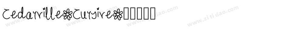 Cedarville-Cursive字体转换