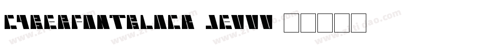 CyberfontBlack-jEVvv字体转换