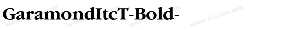 GaramondItcT-Bold字体转换