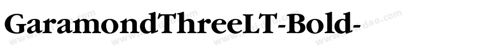 GaramondThreeLT-Bold字体转换