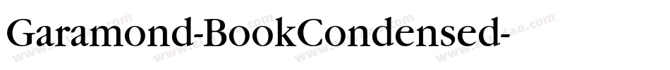 Garamond-BookCondensed字体转换