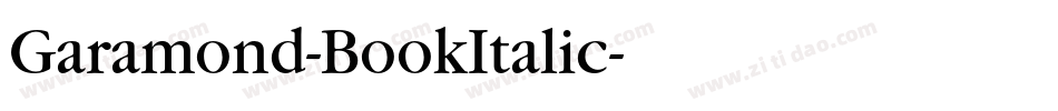 Garamond-BookItalic字体转换