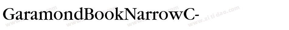 GaramondBookNarrowC字体转换