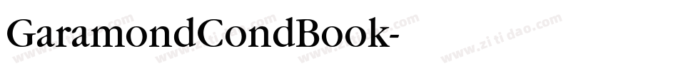 GaramondCondBook字体转换