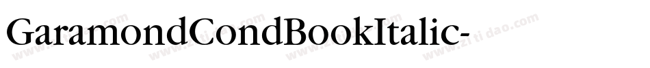 GaramondCondBookItalic字体转换