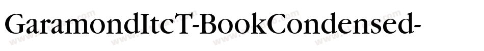 GaramondItcT-BookCondensed字体转换