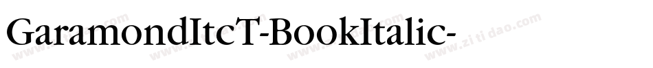GaramondItcT-BookItalic字体转换