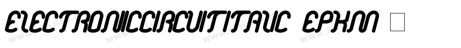 ElectronicCircuitItalic-ePKm字体转换