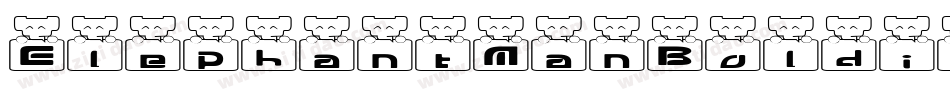 ElephantManBolditalic-LR64字体转换