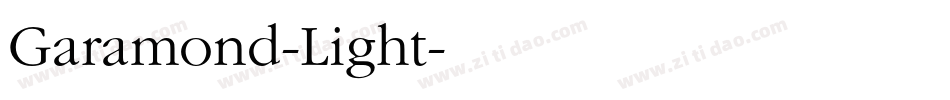 Garamond-Light字体转换