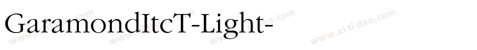 GaramondItcT-Light字体转换