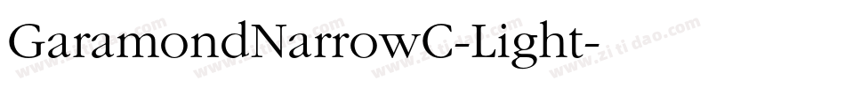 GaramondNarrowC-Light字体转换