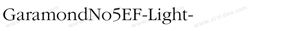GaramondNo5EF-Light字体转换