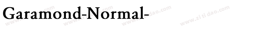 Garamond-Normal字体转换