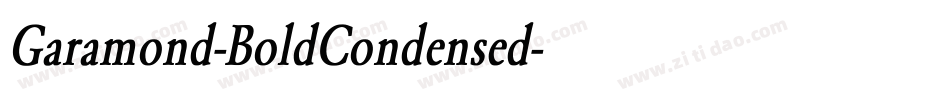 Garamond-BoldCondensed字体转换