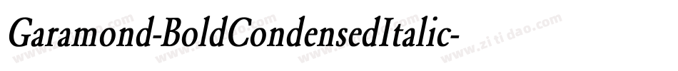 Garamond-BoldCondensedItalic字体转换