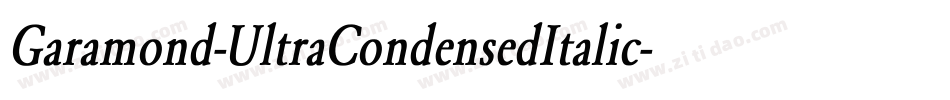 Garamond-UltraCondensedItalic字体转换
