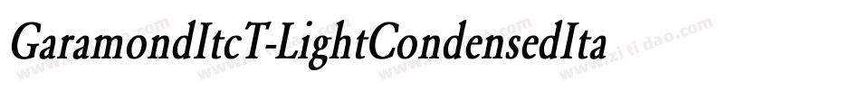 GaramondItcT-LightCondensedItalic字体转换