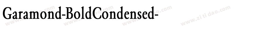 Garamond-BoldCondensed字体转换